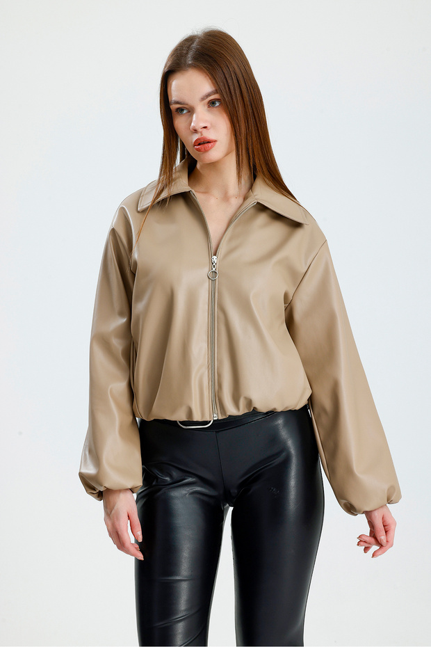 Deri Bomber Ceket - 6