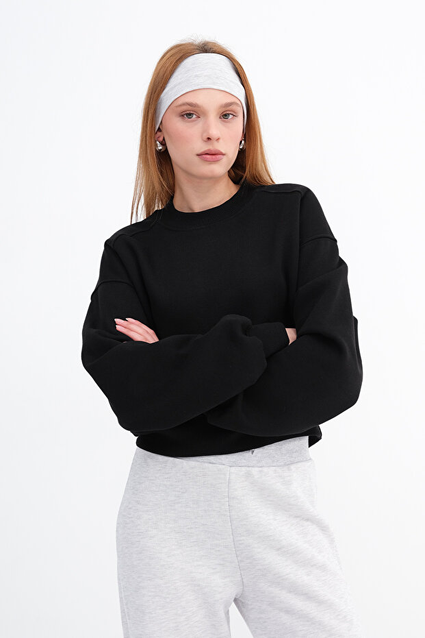 Şardonlu Basic Sweatshirt S3812-İ13 - 5