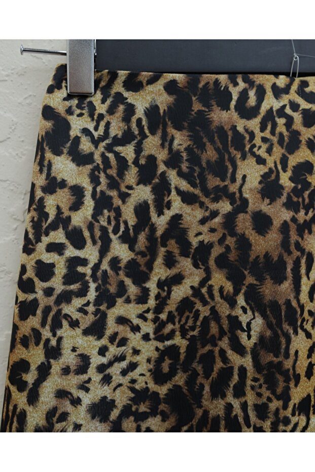 Leopard pattern flared skirt -leopard - 3