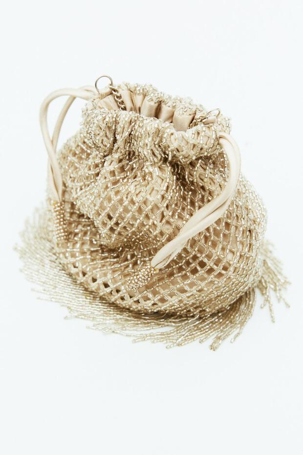 Boncuklu kese çanta - 3