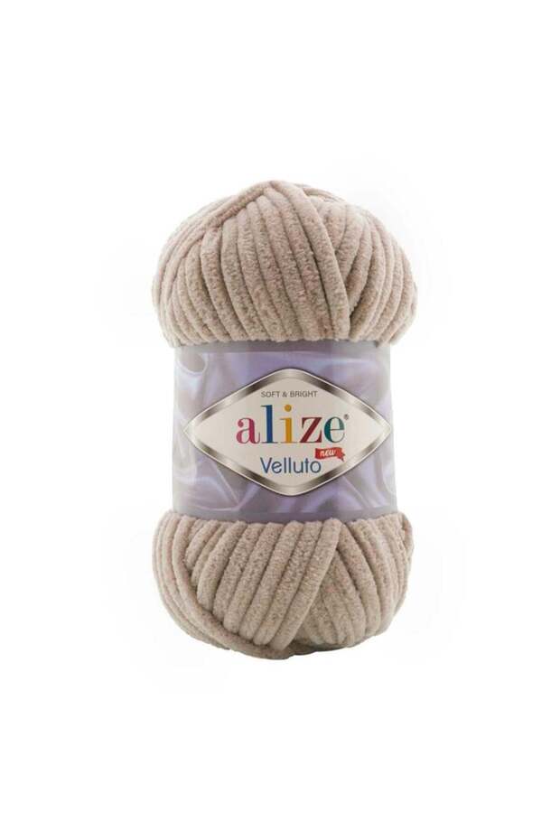 Velluto Kalın Kadife El Örgü İpi 530 Vizon - 2