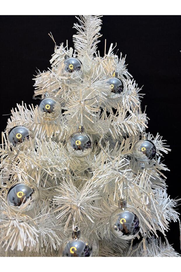 Silver Color Christmas Tree Ornament 5cm Set of 24 – Shiny Silver Christmas Ball | Eng-102 |