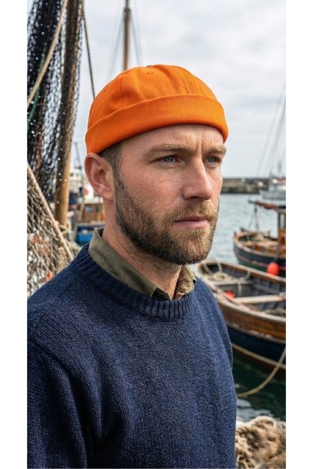 Basic Turuncu Renkli Sipersiz Docker Şapka - 1