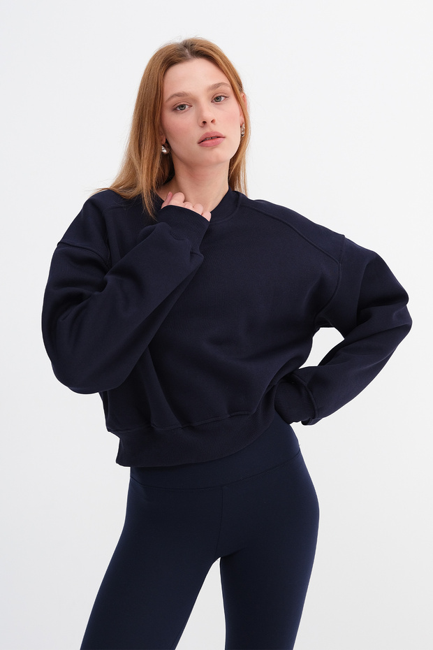 Şardonlu Basic Sweatshirt S3812-İ13 - 1