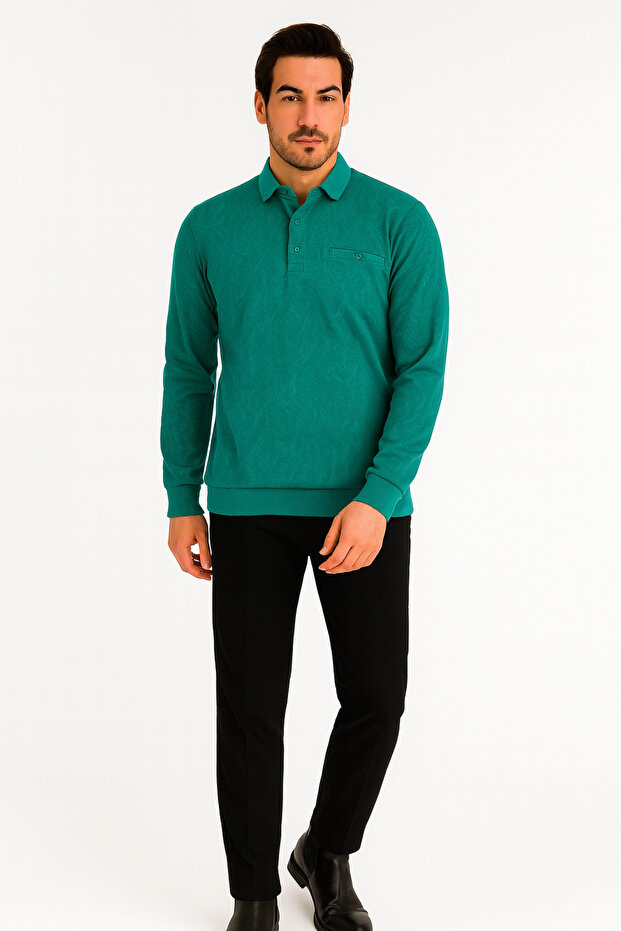 Polo Yaka Sweatshirt - 1