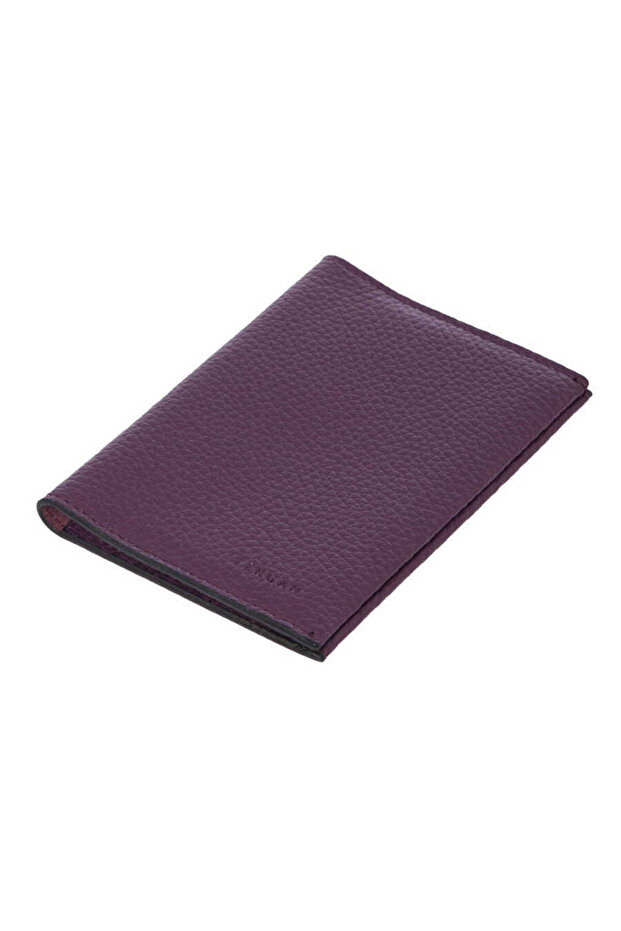Purple Genuine Leather Unisex Passport Holder - S1Ps00001657-C48