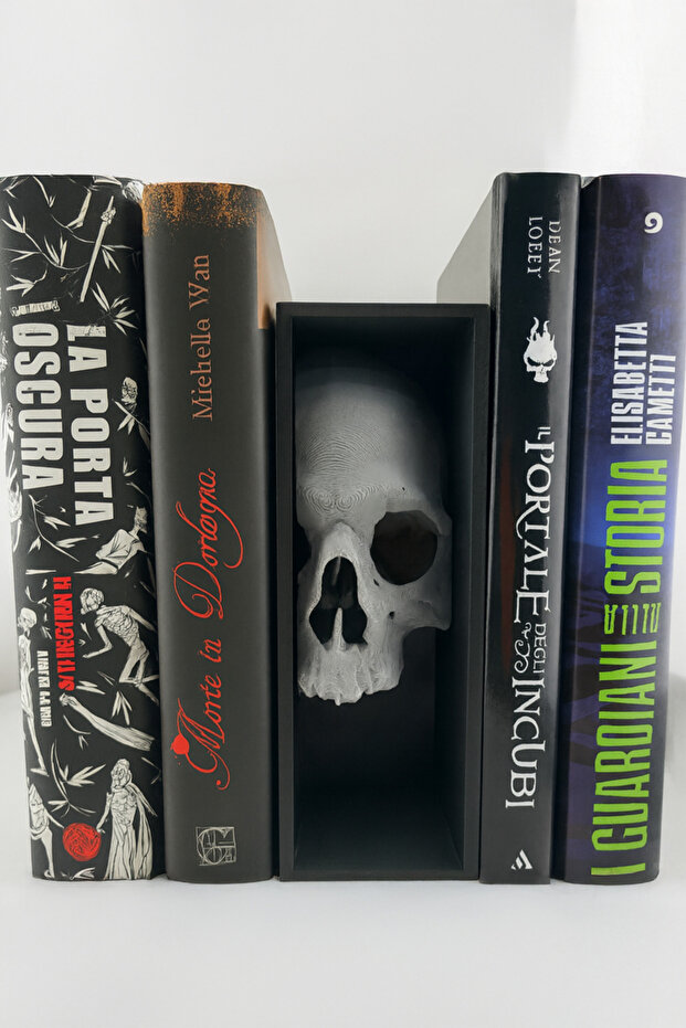 Premium Bookshelf Decor, Skull Pattern - 3