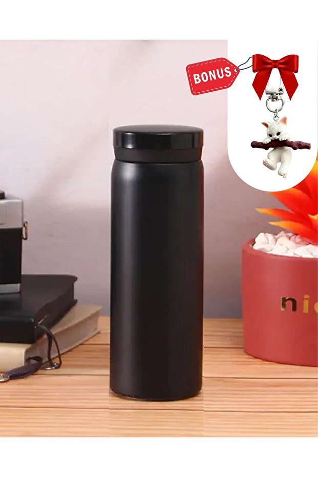 Mini Termos Paslanmaz Çelik Su Termos, Sıcak Ve Soğuk İçecekler İçin Vakum Termos 200 ml - 1