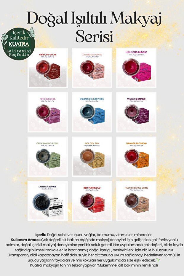 Golden Sun Doğal Mineral Nemlendirici Antioksidan Işıltılı Balm Highlighter Göz Farı Aydınlatıcı - 6