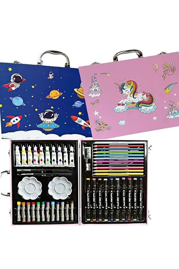 Premium Deluxe Art Set with Aluminum Case – Portable 48-Piece Drawing & Painting Kit