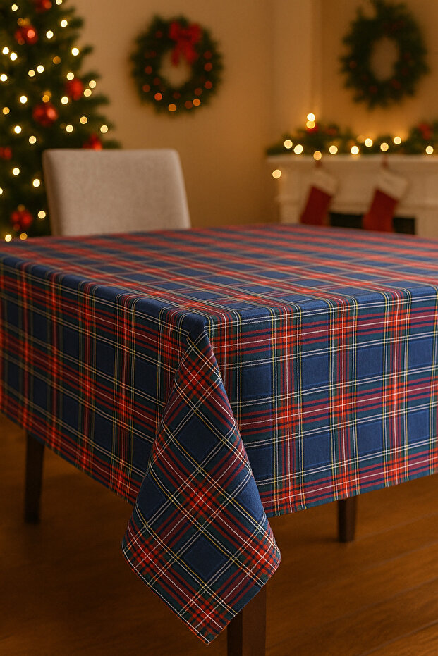 Scottish Pattern Christmas Tablecloth - 4