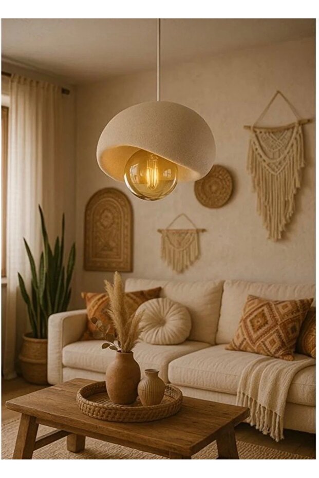 Tekli Sarkıt Avize Rustik E27 Modern Avize Bohem Görünüm - 1