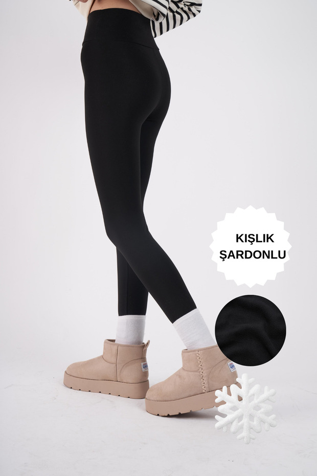 Brushed Inside Thick Winter Fleece-Lined High-Waist Shaping Leggings