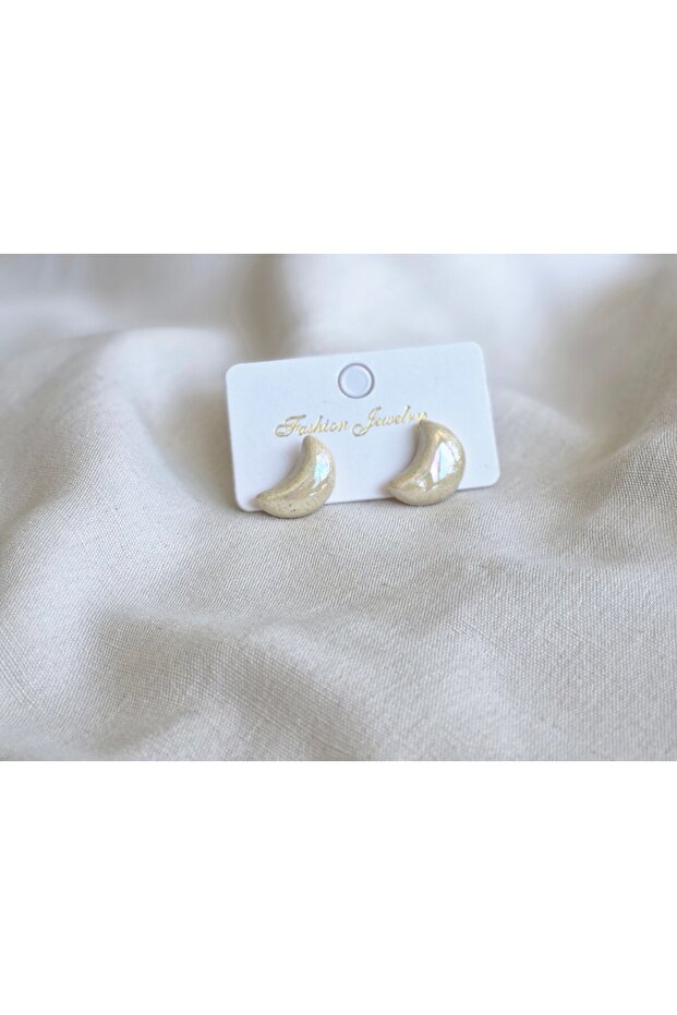 Seramik Ay Küpe - 3