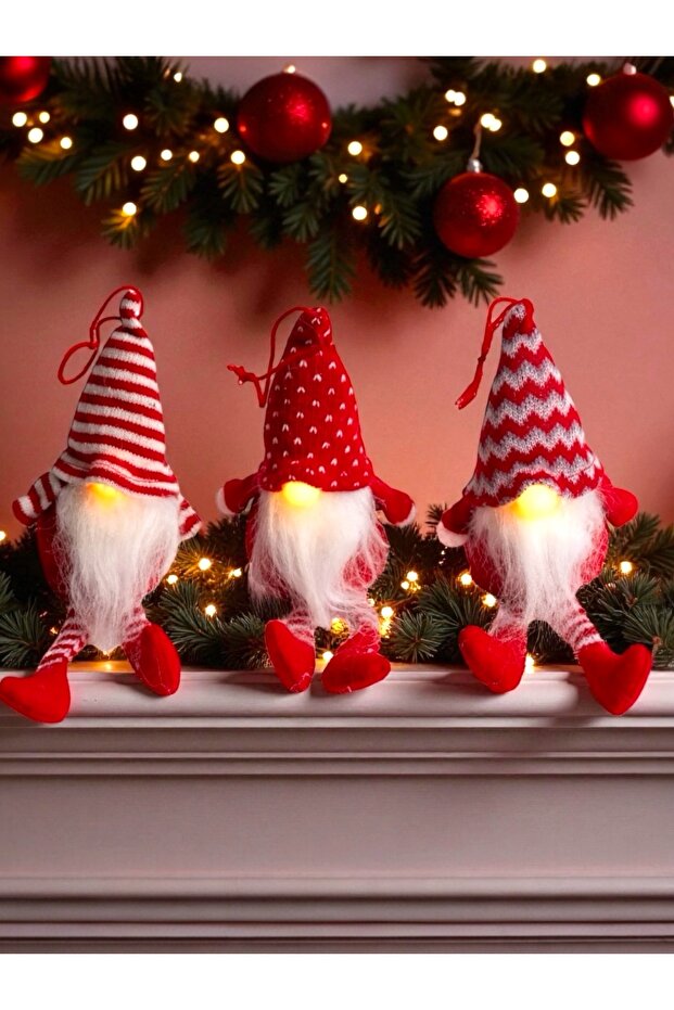 1Pc 20cm Gnome Christmas Lucky Dwarf Gift Christmas Tree Ornament Decoration