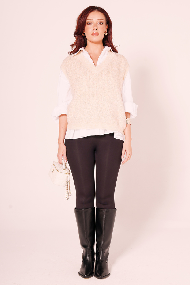 Simli V Yaka Triko - 5