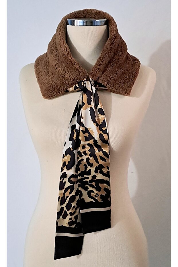 fularlı peluş boyunluk, atkı - 6