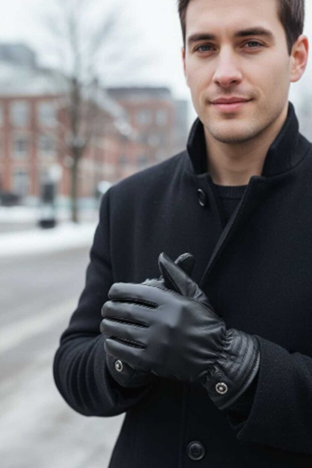 Erkek Deri Kalın Eldiven - 1