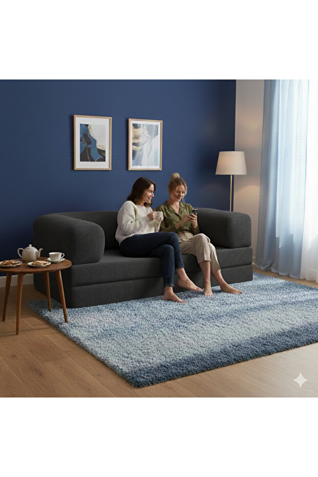 DECHOME Mininest 160×80 İKİ Kişilik Koltuk | Yatak Olabilen Tasarım | Çıkarılabilir ve Yıkanabilir Kılıf