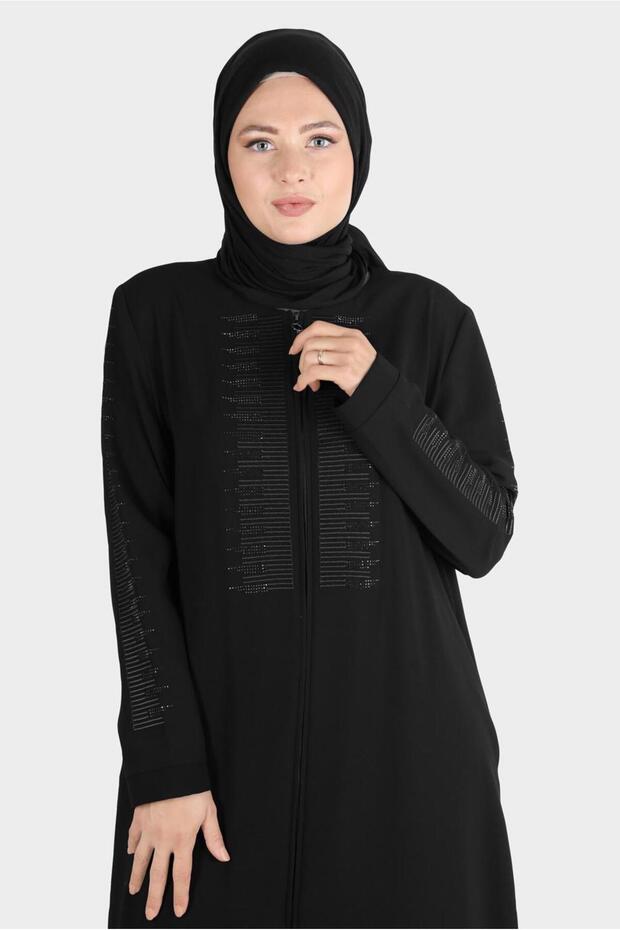 معطف بسحاب مرصع بالأحجار 10539