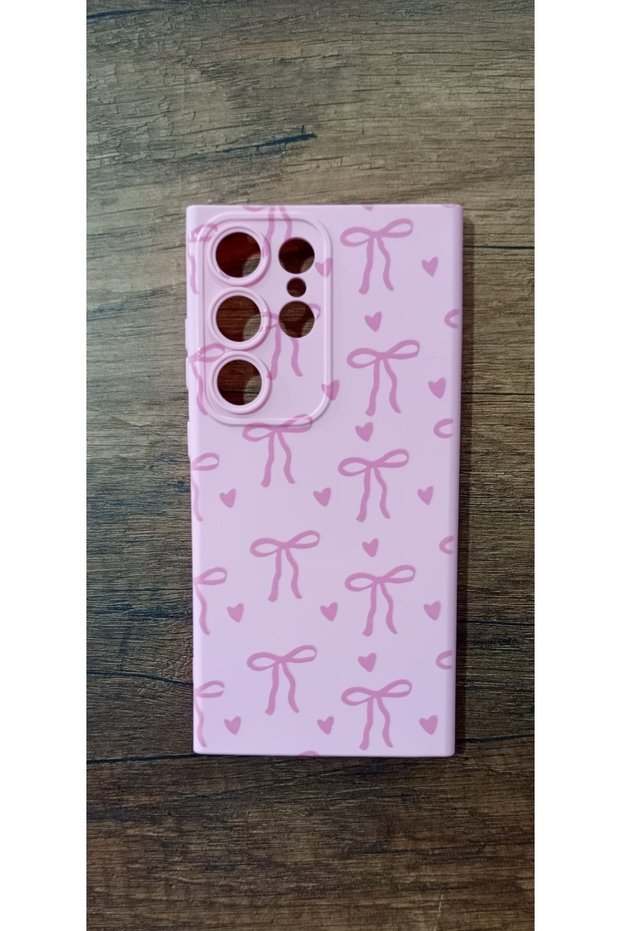 Samsung Galaxy S25 Ultra Bow/Ribbon Printed Velvet Silicone Phone Case Cover Cover Case