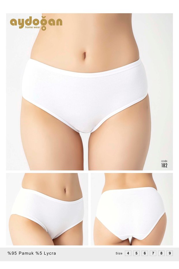 Women's High Waist Lycra Bato Panties 0182 - 12 Pieces