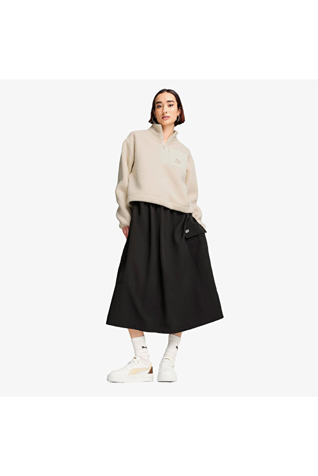 Classics Winterized Half-Zip Kadın Krem Polar Sweatshirt - 2