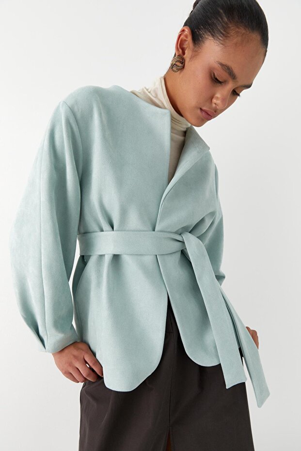Süet Ceket Mint - 5