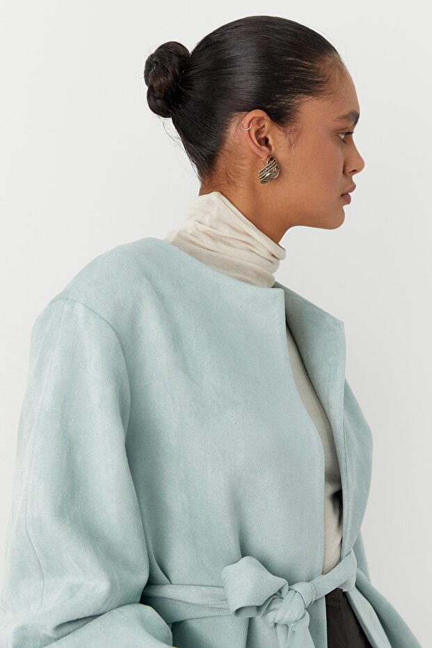 Süet Ceket Mint - 1