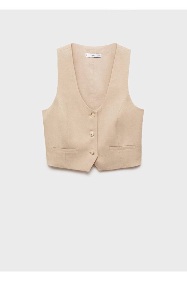 Crop lyocell yelek - 3