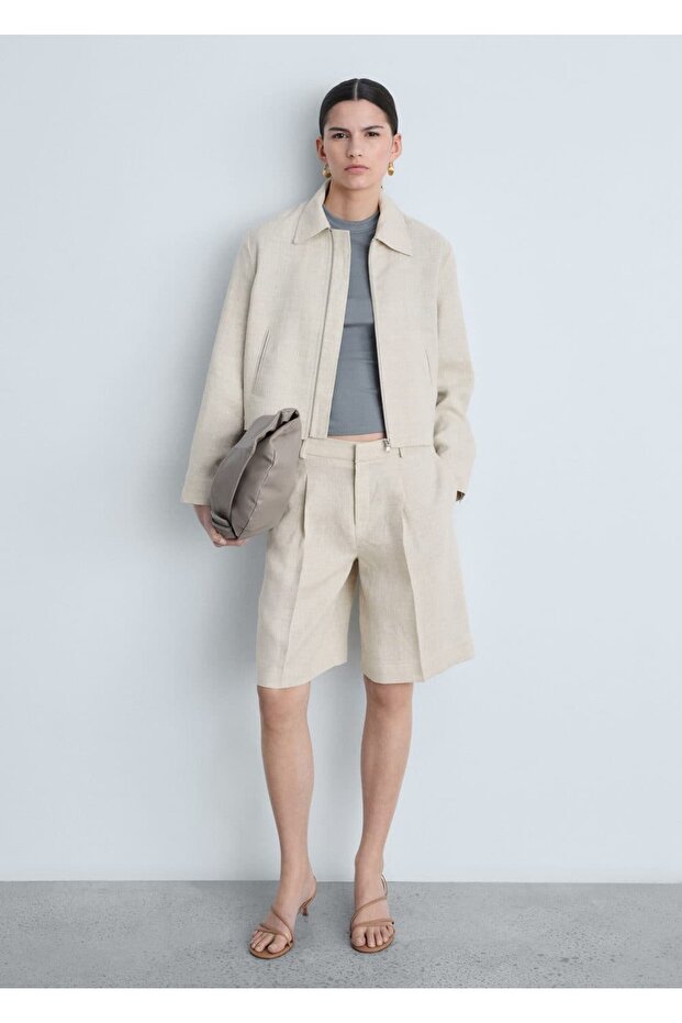 %100 keten şort - 2