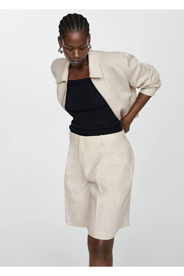 %100 keten şort - 8