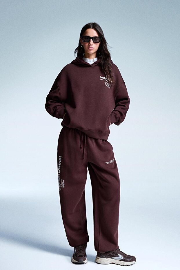 Baskılı kapüşonlu sweatshirt - 3