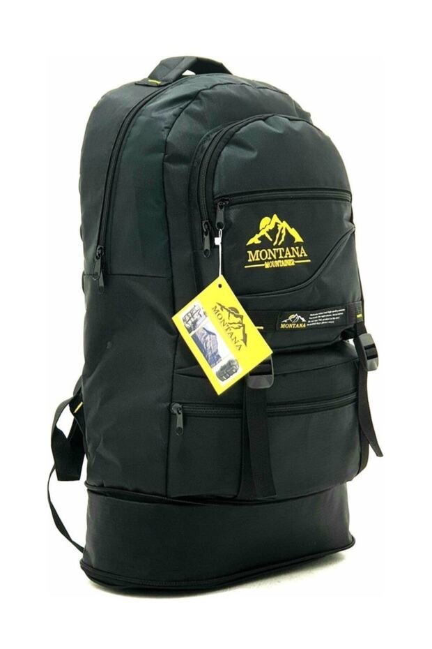 Black Gusseted Mountaineer Backpack Waterproof Backpack