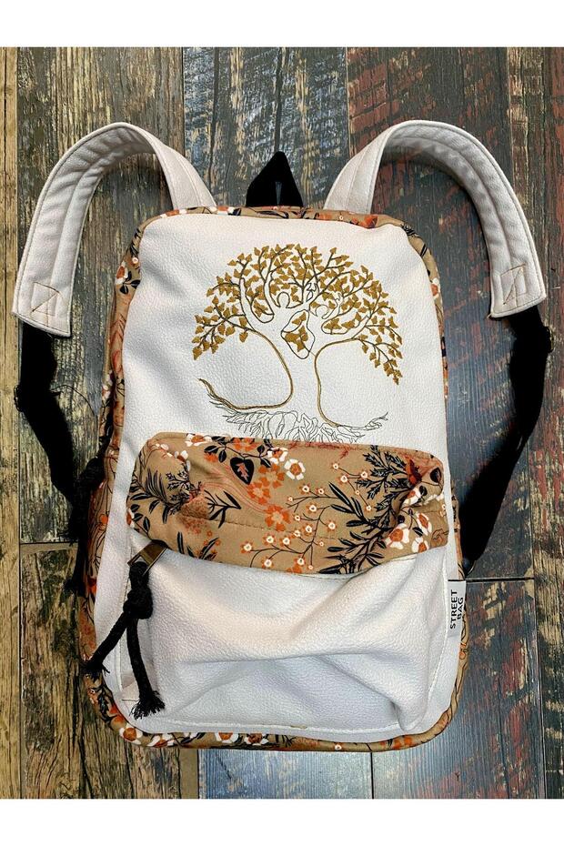 Fargin Ethnic Authentic Bohemian Round Backpack Daily Travel Backpack