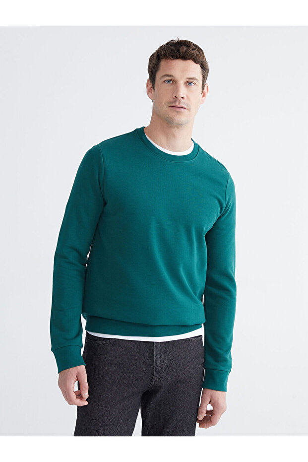 Lcwaikiki Basic Crew Neck Men's Sweatshirt