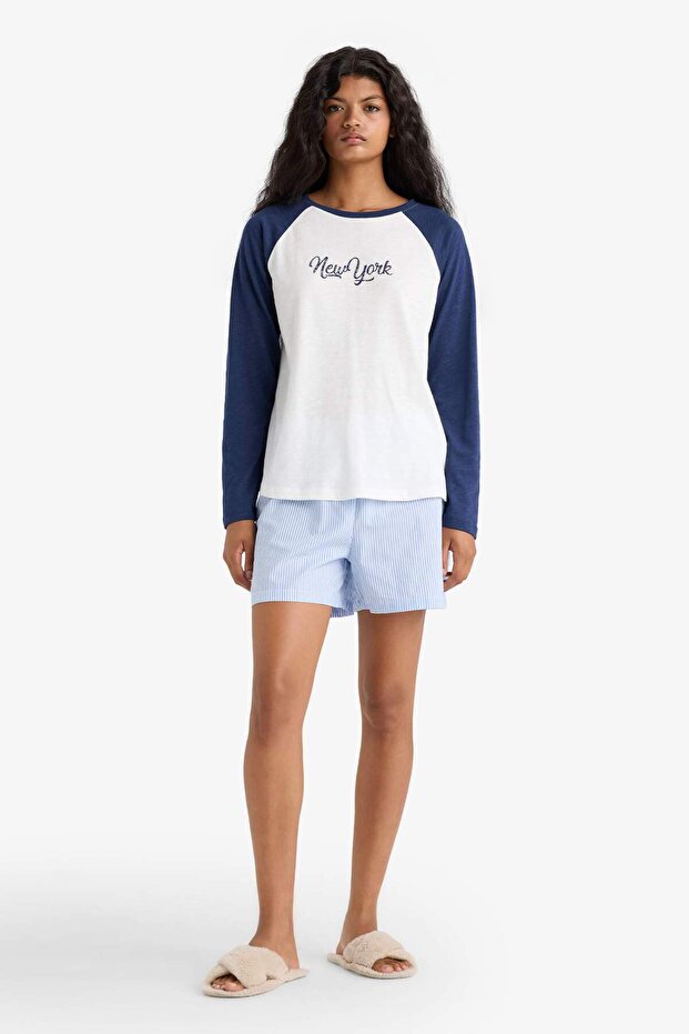 Regular Fit Popeline 2er Set Fall in Love E4342AX25SM - 3