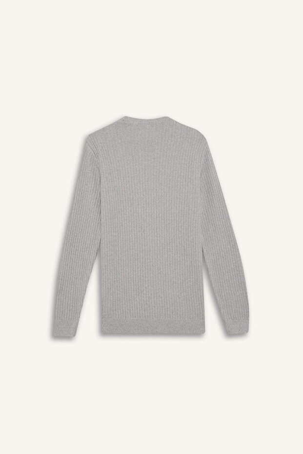 Standardowy dopasowany sweter rowerowy z podstawowym splotem E0811AX25WN - 5