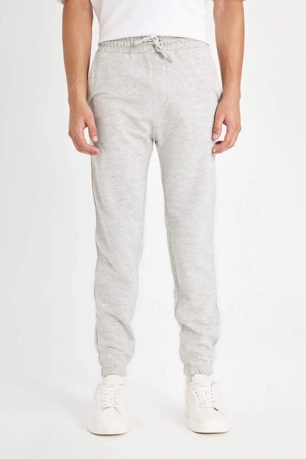 Regular Fit Eşofman Altı Cepli Basic Düz Beli Bağcıklı Lastikli Paça D4416AX25SP - 4