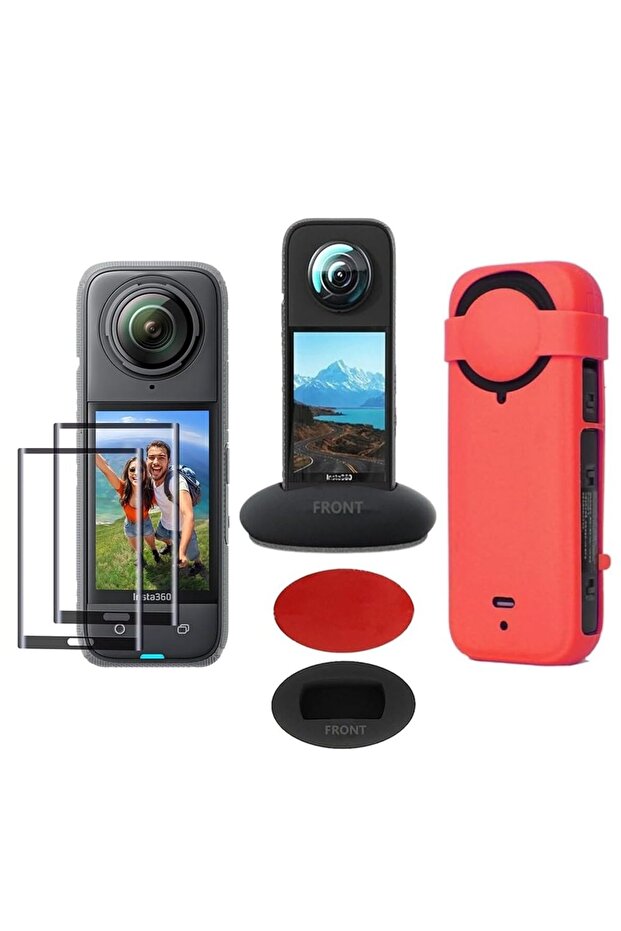 Silicone Case for Insta360 X4 Action Camera, Protective Case With [2Pack] of Screen Protecto