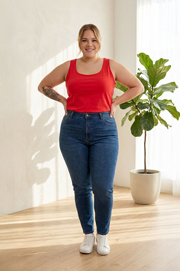 قميص داخلي أساسي بدون أكمام مقاس كبير 1097164 - 1