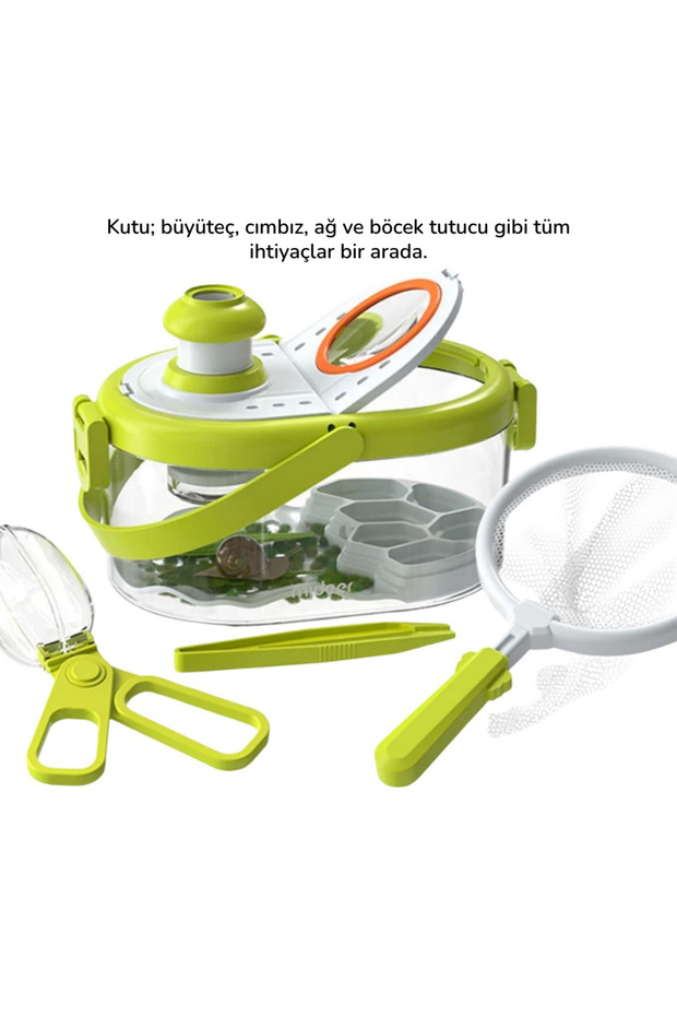 صندوق مراقبة ميني كاشف – مجموعة استكشاف الطبيعة مع العدسة المكبرة - 4