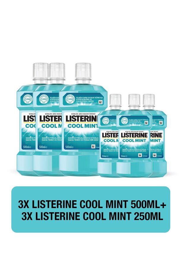 Cool Mint Ağız Bakım Suyu 500 ml x3 + 250 ml x3 - 1