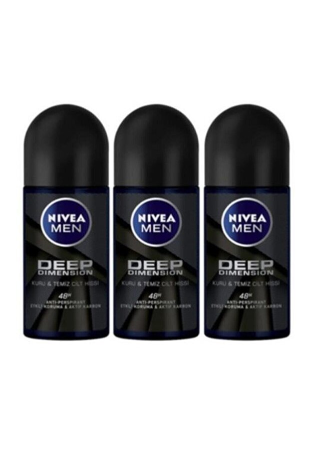 Men Deep Dimension 48h Roll On 50 ml X 3 Adet - 1