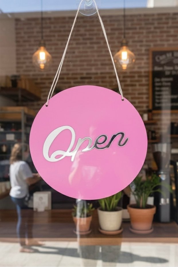 Mazağa Outdoor Indoor Signage Lettering Pink Mirrored Lettering