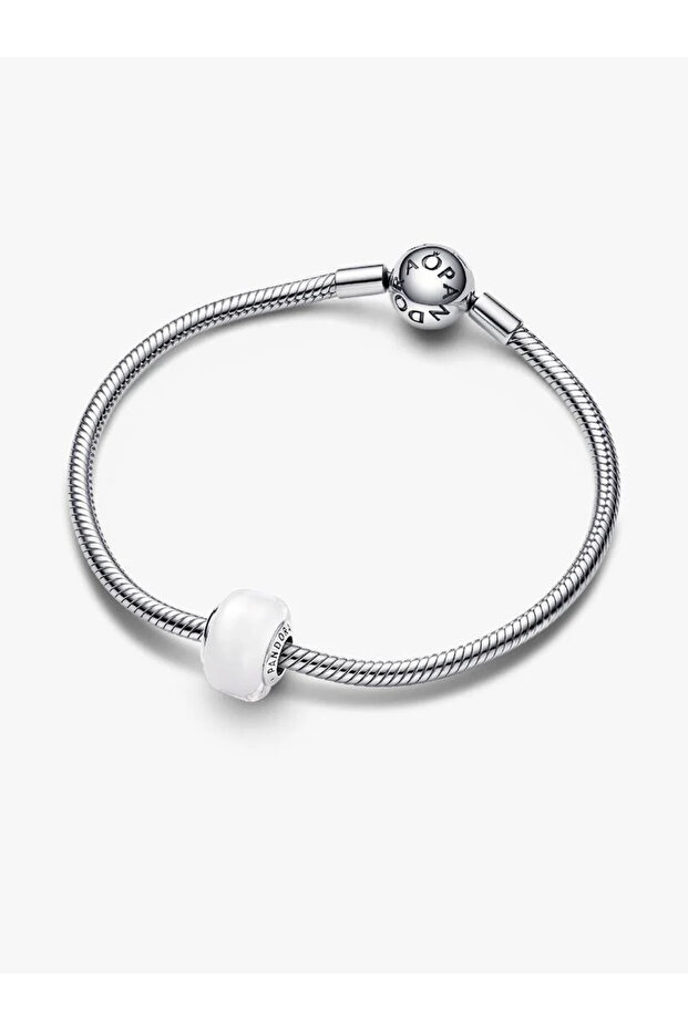 Beyaz Mini Murano Cam Charm - 3