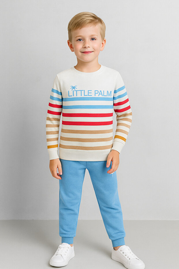 Boys Long Sleeve Casual Bottom Top Set for Nursery and School