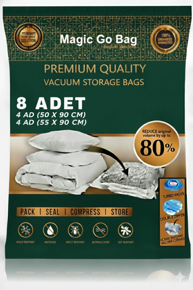 8 Piece I Make Space in My Home Vacuum Bag Set 1 ( 4l + 4xl )