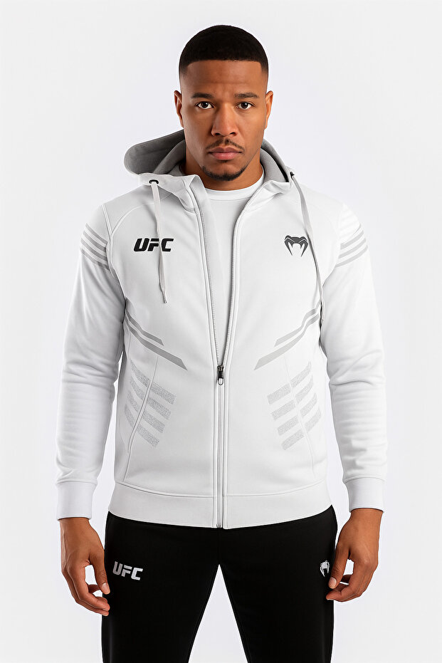 Venum Pro Fight White Zipper Hooded Sports Sweatshirt Ufc Hoodie Zip