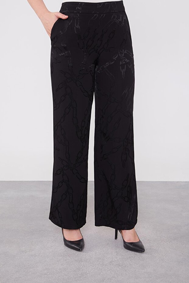 مجموعة ثنائية بنمط سلسلة مفصلة بأزرار مكشكشة سوداء - 5